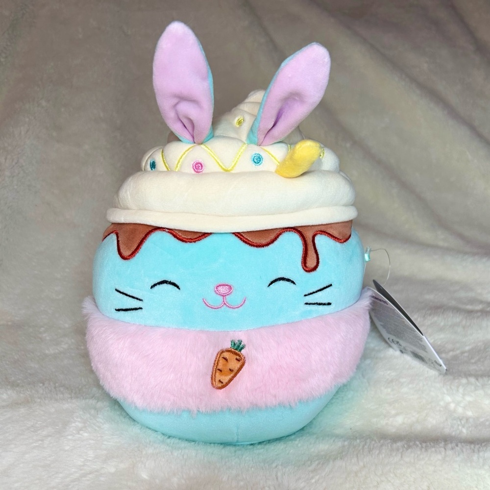 NWT Squishmallows 8” Eaton the Milkshake Bunny Easter 2025 Plush